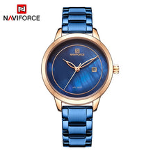 Load image into Gallery viewer, Luxury Brand NAVIFORCE Rose Gold Watches For Women Quartz Wristwatches Fashion Ladies Bracelet Clock Watch Relogio Feminino 2019