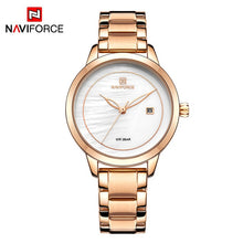 Load image into Gallery viewer, Luxury Brand NAVIFORCE Rose Gold Watches For Women Quartz Wristwatches Fashion Ladies Bracelet Clock Watch Relogio Feminino 2019