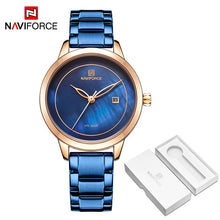 Load image into Gallery viewer, Luxury Brand NAVIFORCE Rose Gold Watches For Women Quartz Wristwatches Fashion Ladies Bracelet Clock Watch Relogio Feminino 2019
