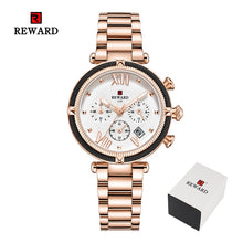 Load image into Gallery viewer, REWARD Luxury Fashion Women Watches Waterproof Casual Quartz Ladys Watch for Woman Dress Ladies Wristwatches Relogio Feminino