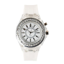 Load image into Gallery viewer, LED Backlight Relogio Masculino Flash Luminous Crystal Quartz Trend Waterproof Wrist Watch 5 Color Light WristWatch Watches