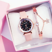 Load image into Gallery viewer, Women Bracelet Watch Casual Ladies Romantic Starry Sky Wrist Watch Leather Simple Dress Clock Quartz Wristwatch relogio feminino