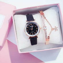 Load image into Gallery viewer, Women Bracelet Watch Casual Ladies Romantic Starry Sky Wrist Watch Leather Simple Dress Clock Quartz Wristwatch relogio feminino