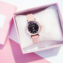 Load image into Gallery viewer, Women Bracelet Watch Casual Ladies Romantic Starry Sky Wrist Watch Leather Simple Dress Clock Quartz Wristwatch relogio feminino