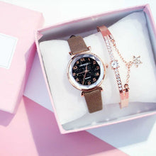 Load image into Gallery viewer, Women Bracelet Watch Casual Ladies Romantic Starry Sky Wrist Watch Leather Simple Dress Clock Quartz Wristwatch relogio feminino