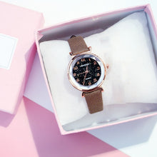 Load image into Gallery viewer, Women Bracelet Watch Casual Ladies Romantic Starry Sky Wrist Watch Leather Simple Dress Clock Quartz Wristwatch relogio feminino