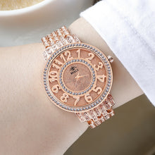 Load image into Gallery viewer, Women Quartz Watch Fashion Bling Casual Ladies Watch Female Quartz Gold Watch Crystal Diamond For Women Clock