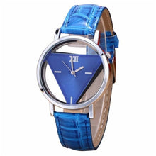 Load image into Gallery viewer, 2020 Hot Sale Signature skeleton triangle dial Women Watch Leather Band Female Quartz Wrist Watch Analog relogio feminino Clock