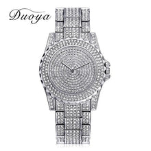 Load image into Gallery viewer, Women Quartz Watch Fashion Bling Casual Ladies Watch Female Quartz Gold Watch Crystal Diamond For Women Clock