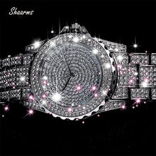 Load image into Gallery viewer, Women Quartz Watch Fashion Bling Casual Ladies Watch Female Quartz Gold Watch Crystal Diamond For Women Clock
