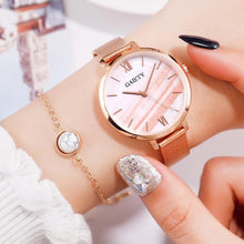 Load image into Gallery viewer, Gaiety Luxury 2 PCS Set Watch Women Rose Gold Water Drill Bracelet Watch Jewelry Ladies Female Hour Casual Quartz Wristwatches
