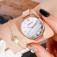 Load image into Gallery viewer, Gaiety Luxury 2 PCS Set Watch Women Rose Gold Water Drill Bracelet Watch Jewelry Ladies Female Hour Casual Quartz Wristwatches
