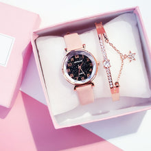 Load image into Gallery viewer, Women Bracelet Watch Casual Ladies Romantic Starry Sky Wrist Watch Leather Simple Dress Clock Quartz Wristwatch relogio feminino
