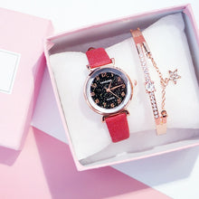 Load image into Gallery viewer, Women Bracelet Watch Casual Ladies Romantic Starry Sky Wrist Watch Leather Simple Dress Clock Quartz Wristwatch relogio feminino
