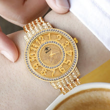 Load image into Gallery viewer, Women Quartz Watch Fashion Bling Casual Ladies Watch Female Quartz Gold Watch Crystal Diamond For Women Clock
