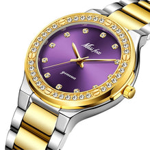Load image into Gallery viewer, MISSFOX Women Watches Brand Luxury Watch Women Diamond Fashion Purple Geneva 18k Gold Ladies Watch Female Quartz Clock Hours
