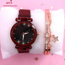 Load image into Gallery viewer, 2019 New brand Starry Sky Women Watch Fashion Elegant Magnet Buckle Vibrato Purple Gold Ladies Wristwatch Luxury Women Watches
