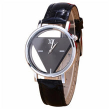 Load image into Gallery viewer, 2020 Hot Sale Signature skeleton triangle dial Women Watch Leather Band Female Quartz Wrist Watch Analog relogio feminino Clock
